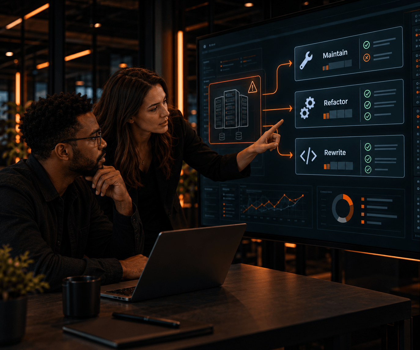Legacy system modernization flow: maintain, refactor or rewrite