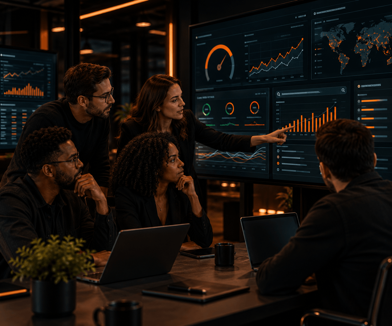 Technical SEO and performance dashboard with Core Web Vitals metrics